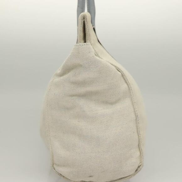 PRADA Tote Bag Canvas Beige Silver - Picture 6 of 12